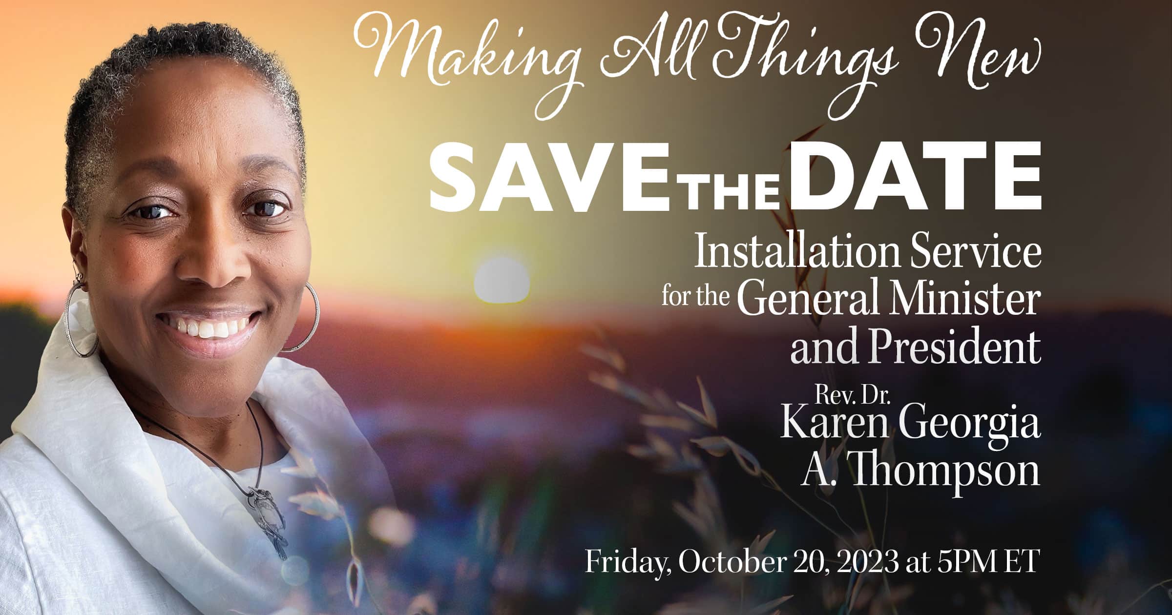 Save the date for installation of Karen Georgia Thompson as General ...